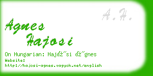 agnes hajosi business card